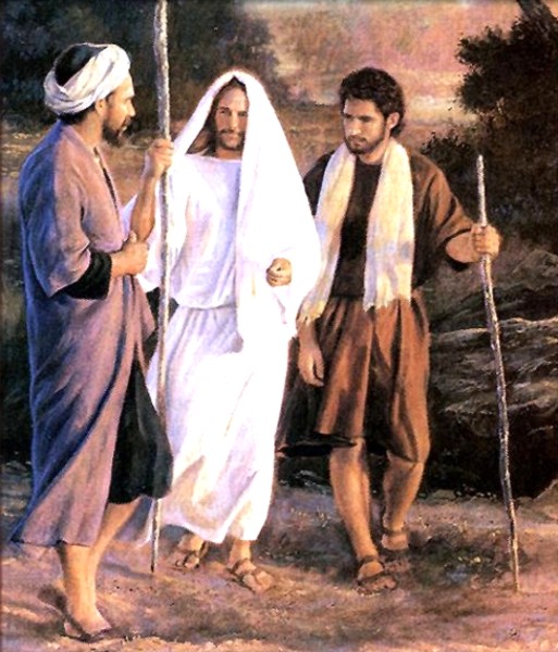 Jesus on the road to Emmaus